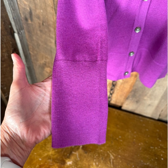 Eddie Bauer Purple Cardigan Sweater - Size Small - Picture 6 of 10